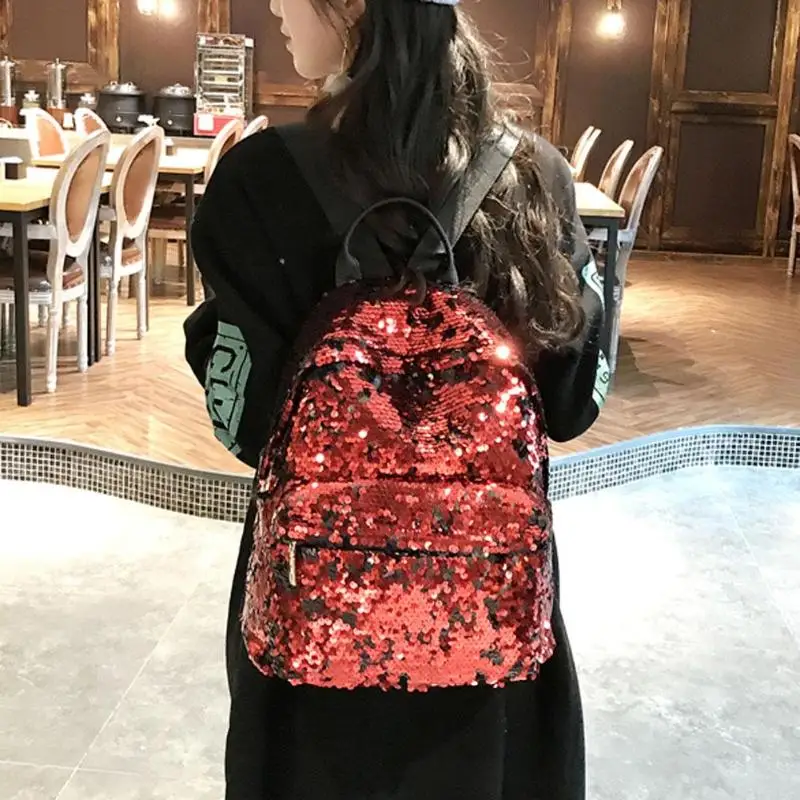 Sequins Glitter Bling Backpacks Teenager Girls PU Leather Backpack Girls Shoulder School Bag Travel Rucksack 4 Sequins Glitter Bling Backpacks Teenager Girls PU Leather Backpack Girls Shoulder School Bag Travel Rucksack 9