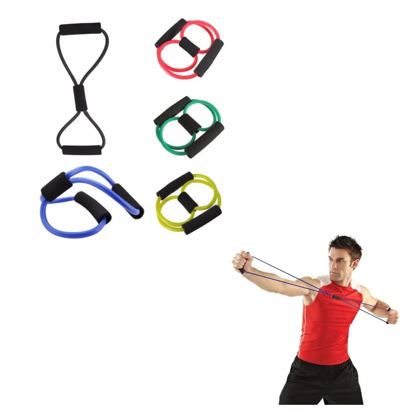 Buy 2pcs/lot 8Type Elastic Tension Rope Gym Fitness