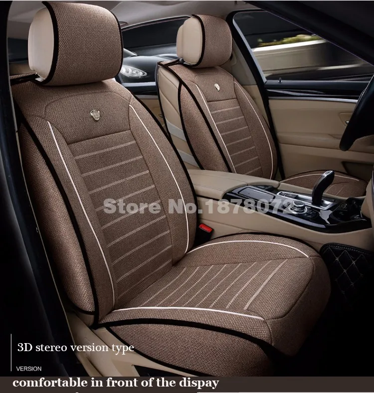 Льняные чехлы для сидений автомобиля, полностью окруженные сиденья для Toyota Volkswagen Suzuki Kia Mazda Mitsubishi Audi NISSAN, подушка для сидений автомобиля