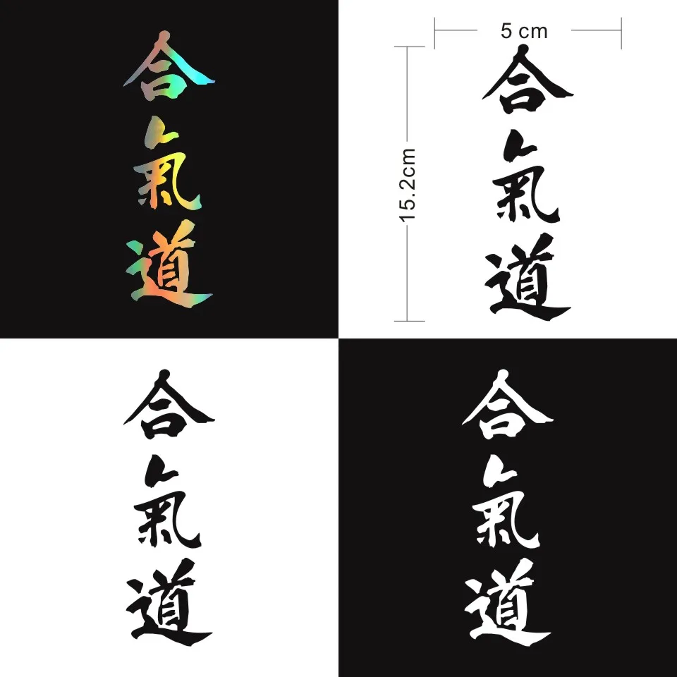 Anycuros AIKIDO Kanji Love Creative Car Body Decal Chinese Characters Car Styling Car Stickers 515 (4)