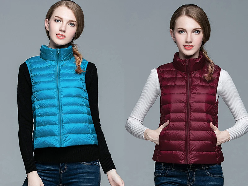 Kostlich New Arrival Autumn Vest Coat Women Ultra Light Sleeveless Jacket Waistcoat Warm Winter Vest Outwear Plus Size Clothing (67)