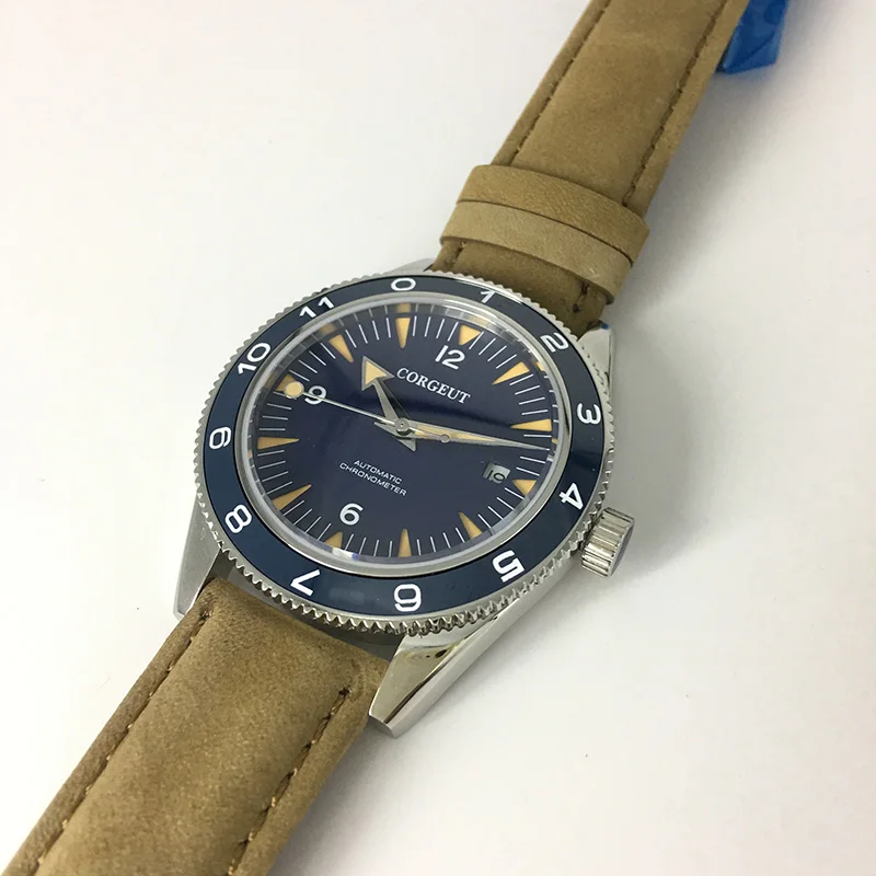 

Luxury Brand Seepferdchen Military Automatic Mechanical Watch Men Luminous Sport Design Clock Leather Wrist Watches