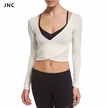 Workout Tops Women’s Long-Sleeve Yoga Crop Top Yoga Shirts Lightweight Fitness tops Stretchy Sports Crop Shirts