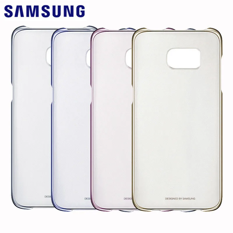 

Original Samsung Clear Metal Case Cover Samsung Galaxy S7 S7 Edge G930 G935 Metal Protect Phone Case Back Cover With Package