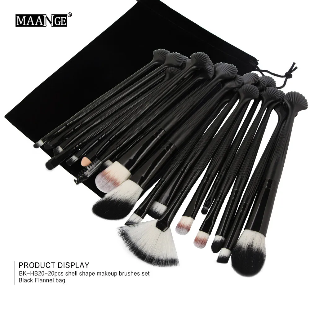 20pc Cosmetic Makeup Brush Blusher Eye Shadow Brushes Set Kit With