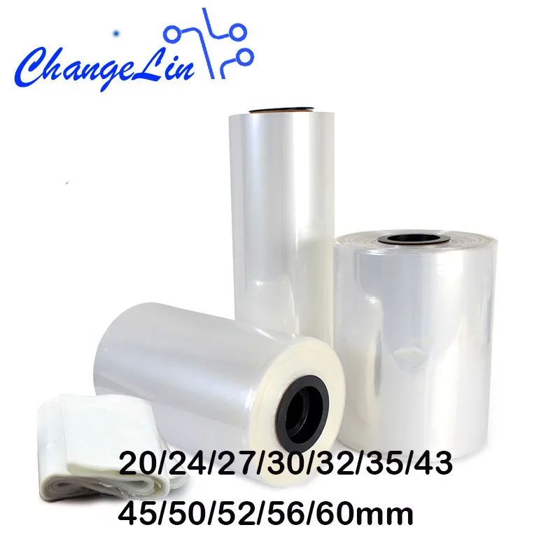 

1kg 20/24/27/30/45/50/60mm 0.05/0.06/0.08mm Transparent Heat Shrink Tube for Lithium Battery Cell Pack Cable Wire Sleeving Wrap