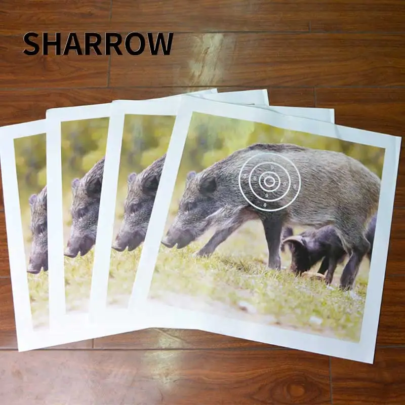 6pcs 38X38cm Archery Target Paper Bow Arrow Shooting Accessory