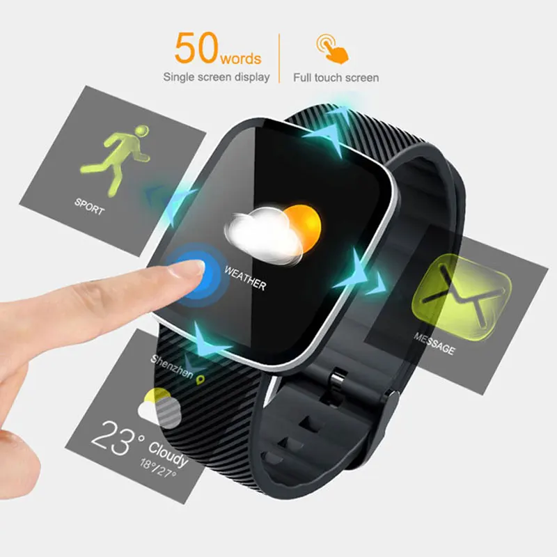 

2019 New Sports Relogio Masculino iOS Smart Watch Men's Women Watch Male Clock Waterproof Weather Forecast Heart Rate Monitoring