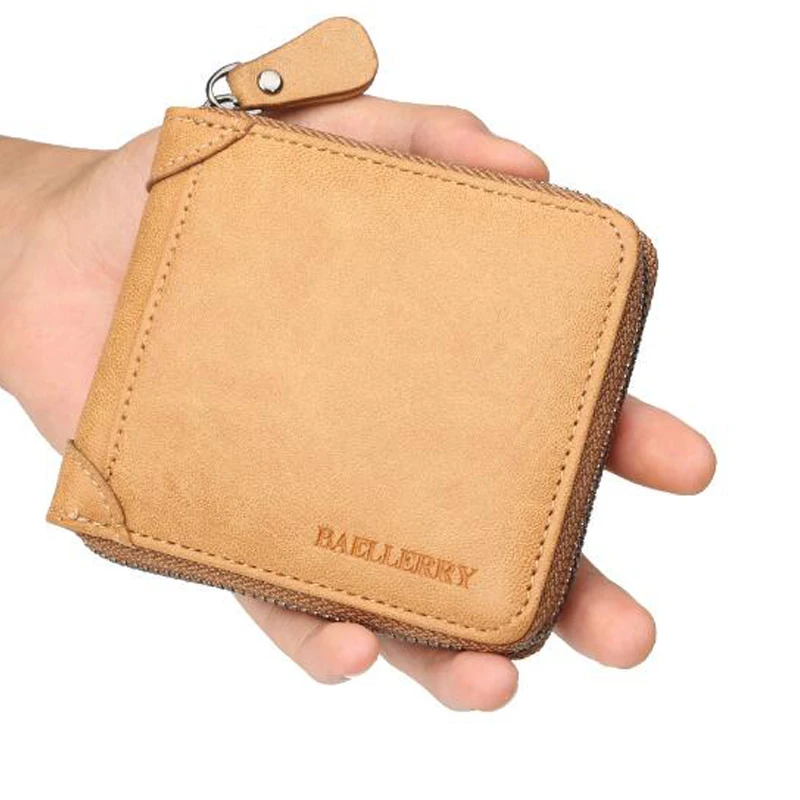 

Wallet men's short men's wallet cross-section wallet casual retro wallet purse leather quality assurance billetera hombre