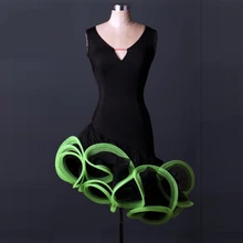 Леди конкурс латиноамериканских танцев Одежда для танцев женские платья для танго сальсы платье Румба танцевальная одежда Настройка размера