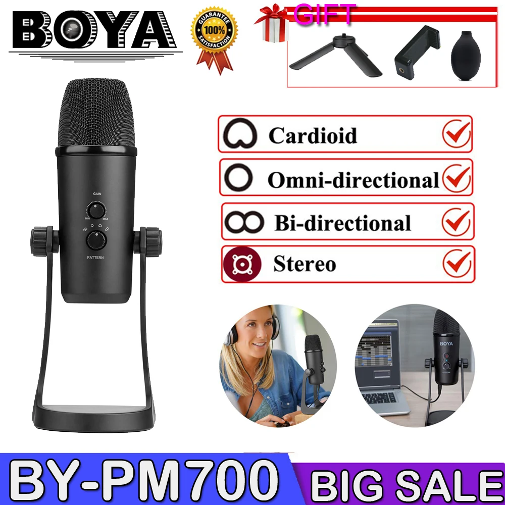 

BOYA BY-PM700 Professional Condenser Sound Podcast Studio Microphone For PC Laptop Skype MSN karaoke Music Microfon Conferencing