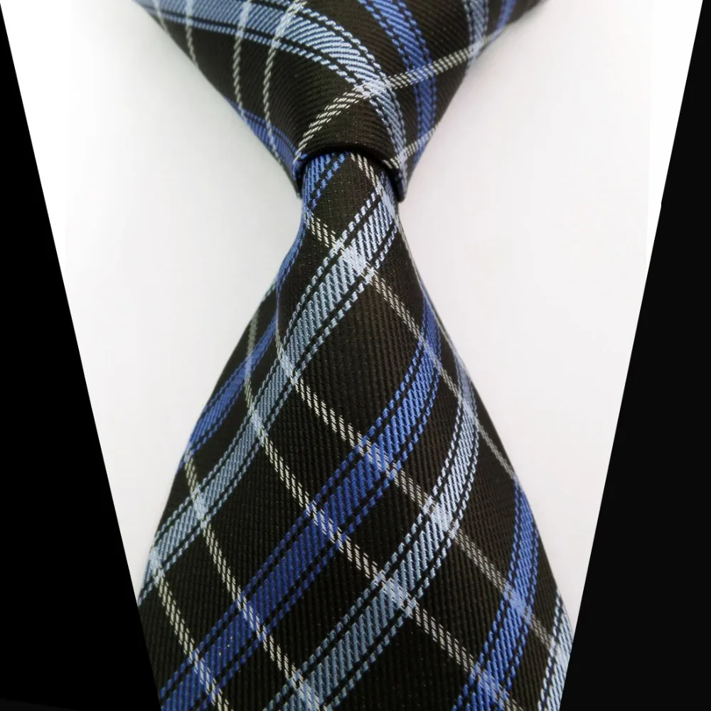 50Pcs/Lot Plaid Knitted Mens Ties Silk Polyester Ties Men Fashion Men