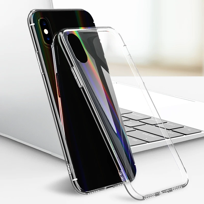 Прозрачный чехол для телефона Чехлы iphone 6 S 7 8 Plus X XS Max XR прозрачная задняя крышка