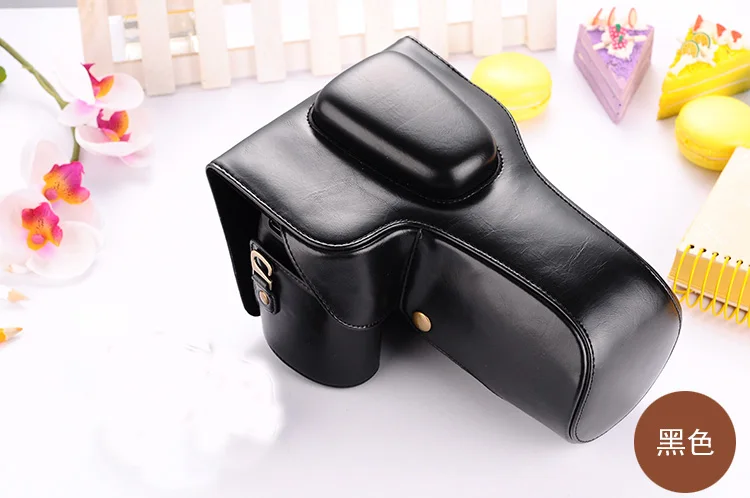 New Pu Leather Video Camera Bag Case For Canon EOS 1100D 1200D 1300D 550D with18-55/105/200mm Lens Retro Vintage Camera Bag cute camera bags Bags & Cases