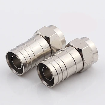 

copper double shielding 75-5F F type connector for CATV distributor 10pcs/lot metric system