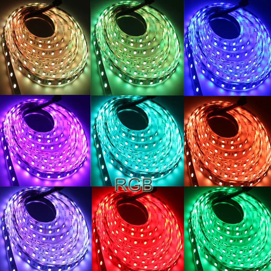 СВЕТОДИОДНАЯ лента SMD 5050 RGBW RGBWW RGB водостойкая 5 м 12 В постоянного тока 60