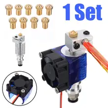 3D Printer V6 J-head Hotend 1.75mm Nozzle Extruder with 9pcs Nozzles Set V6 J-head Hot End + 9x Nozzles Kit for 3D Printer 3D Printer V6 J-head Hotend 1.75mm Nozzle Extruder with 9pcs Nozzles Set V6 J-head Hot End + 9x Nozzles Kit for 3D Printer