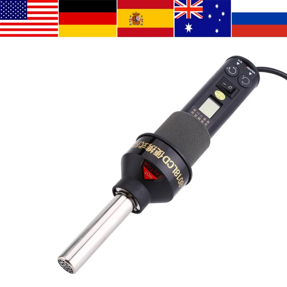 220V 450W LCD Adjustable Electronic Heat Hot Air Gun Desoldering Hot
