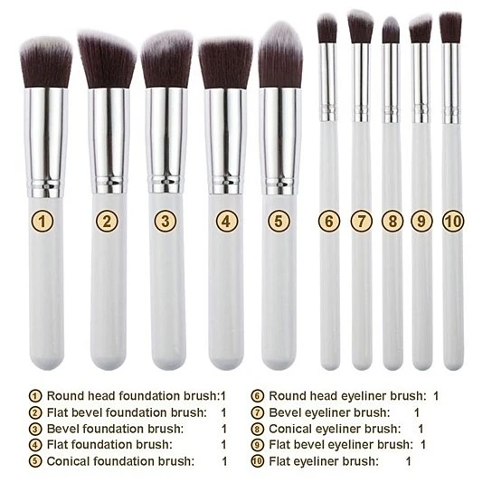 10 Pcs Amazingly Professional Soft Make Up Brushes (2)