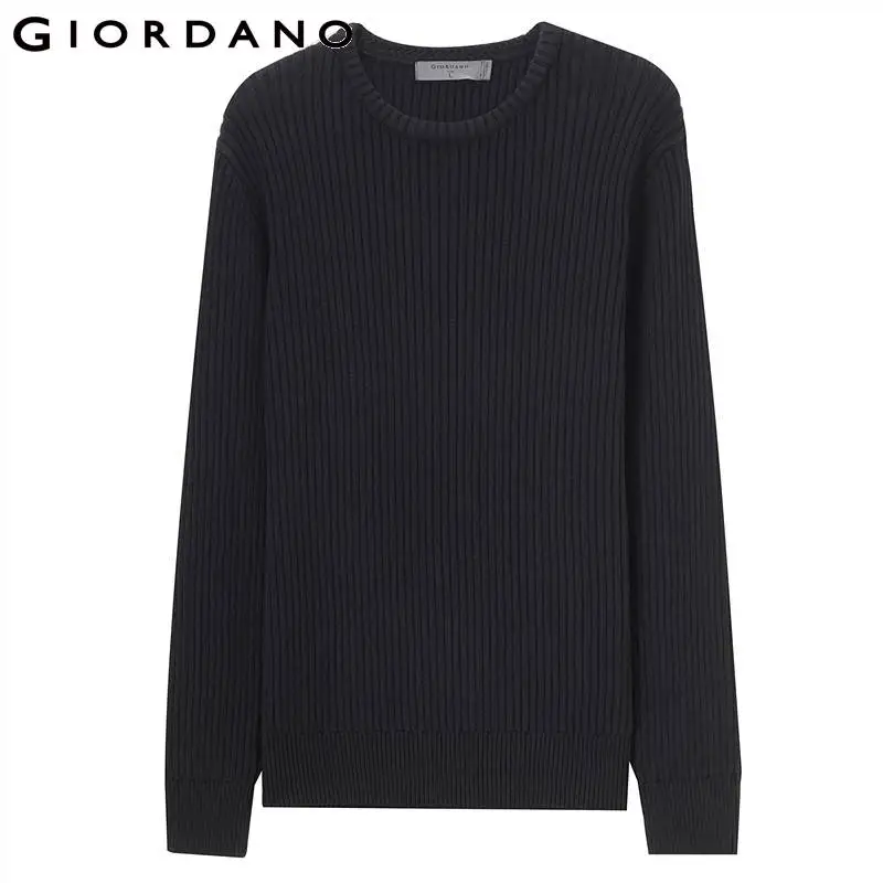 Giordano мужской свитер из натурального хлопка,данная модель имеет три варианта окраса - Цвет: 09Black