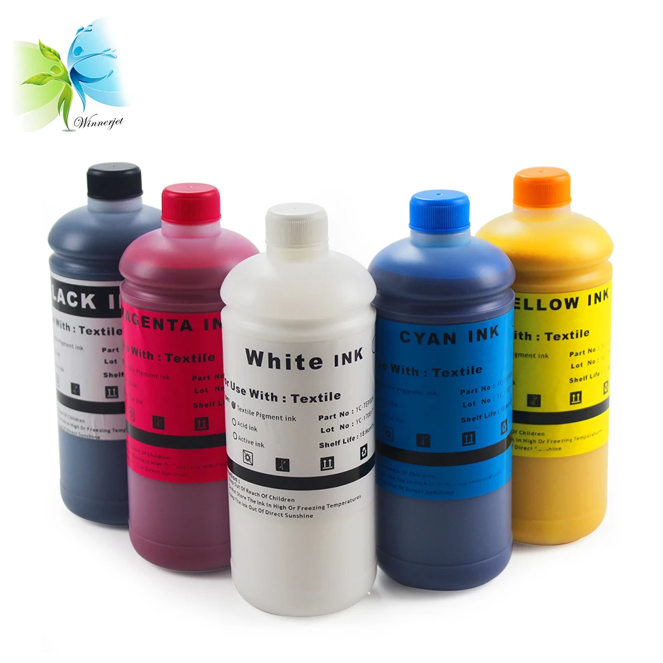 

1000ML DTG Textile Ink for Epson f2000 1800 1390 l1380 l1800 Printer Tinta Digital Ink Refill Kits