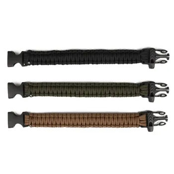 

Survival hand rope outdoors self-defense field emergency bracelet with a survival whistle quality seven-core umbrella hand-woven