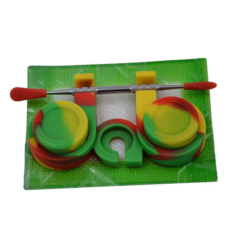 20sets 2 in 1 Silicone Dab Station+2*5ml silicone wax Container+baking