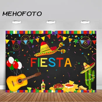 

MEHOFOTO Fiesta Birthday Backdrop Mexican Fiesta Themed 1st Birthday Photo Booth Background Summer Luau Cinco De Mayo Party