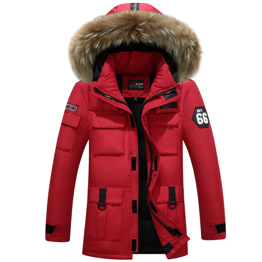 

2018 new men's down jacket outerwear hooded casual warm jacket