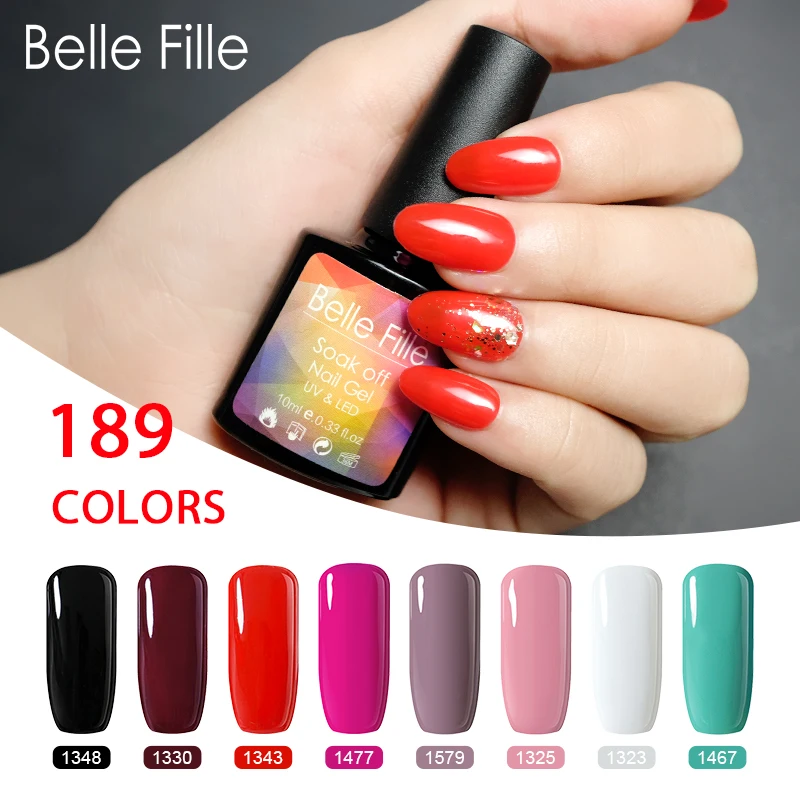 Belle Fille цвет красного вина гель лак для ногтей УФ Лаки Soak Off цвета Полупостоянный UV