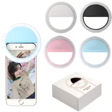 Новое поступление 1 шт Универсальный модный светодиодный светильник-кольцо для селфи для объектива мобильного телефона с зарядным устройством USB