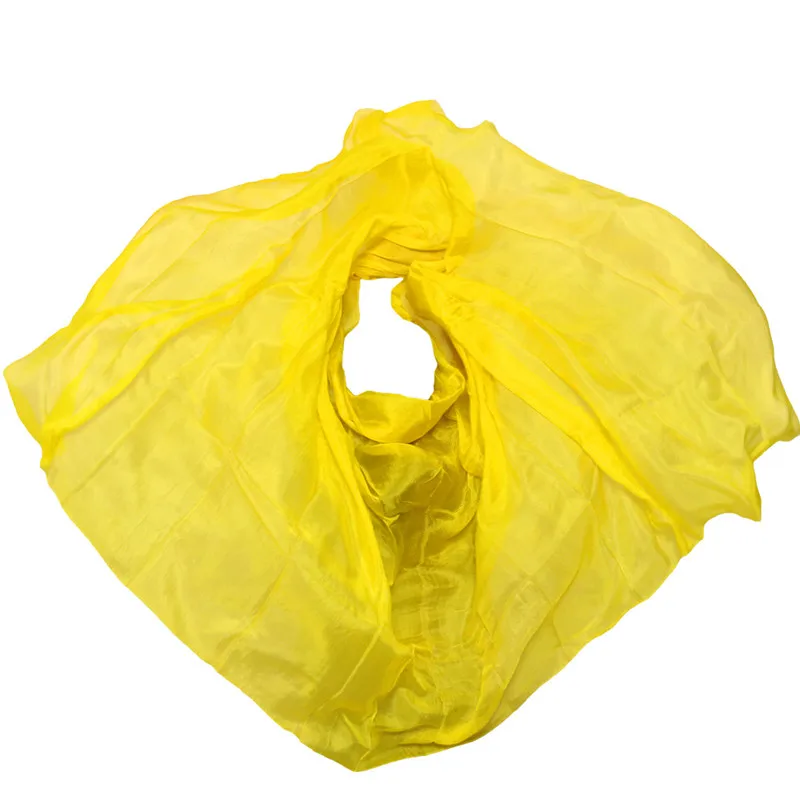 Высококачественная дешевая Шелковая вуаль для танца живота, вуали для танцев, женская сексуальная вуаль,, размер и цвет можно настроить - Цвет: yellow