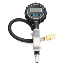 360mm length Black 200psi Motorcycle Car Cycle Truck Gauge Inflator LCD Display Tire Pressure Gauge Digital with Aluminum alloy