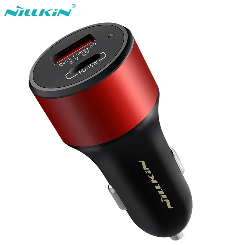 NILLKIN شاحن سيارة USB PD سريع تهمة QC3.0 شاحن الهاتف المحمول نوع C سريع شاحن آيفون لسامسونج ل xiaomi/هواوي