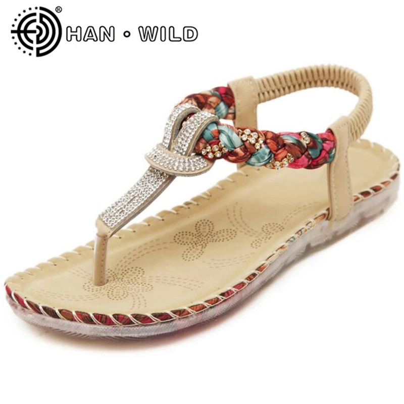 

Summer Sandals Women T-strap Flip Flops Thong Sandals Designer Elastic Band Ladies Gladiator Sandal Shoes Zapatos Mujer