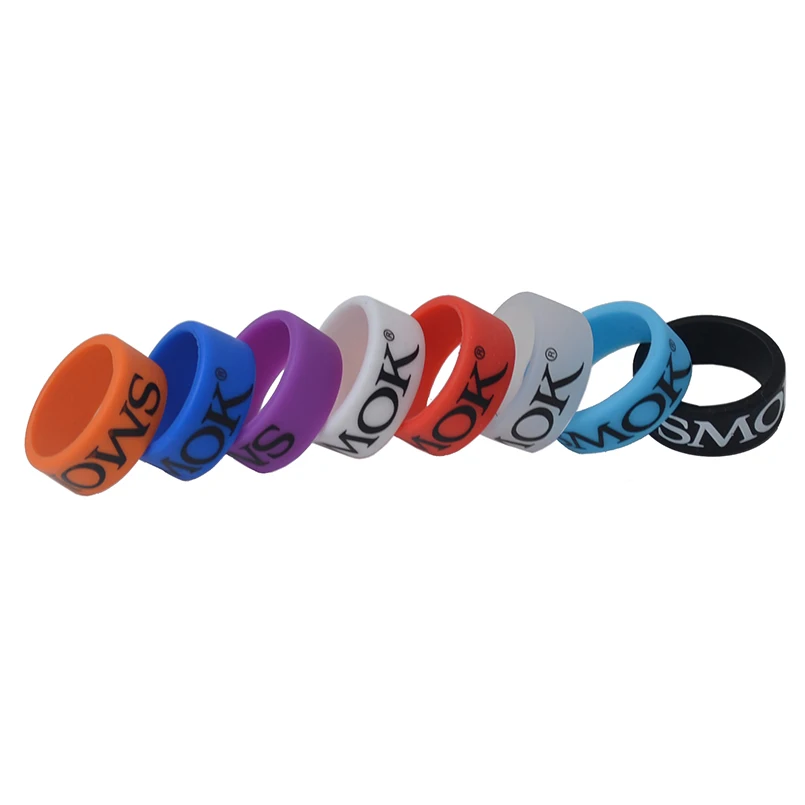 

1000pc silicone Vape band ring or vapor ring band is Non Slip,decorative,protective for E cig mechanical mod with SMOK logo