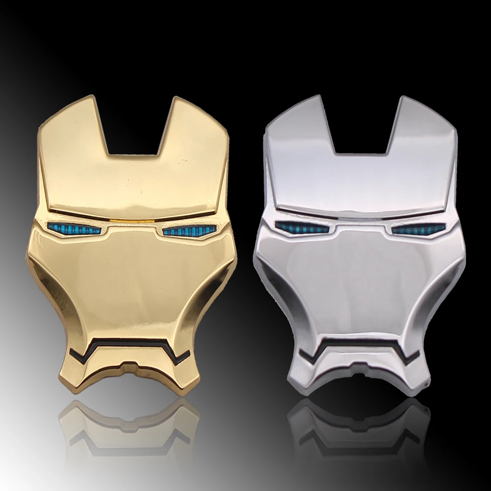 

3D Chrome Metal Iron Man Car Emblem Stickers The Avengers car Decoration Exterior Accessories for ford toyota kia nissan etc.