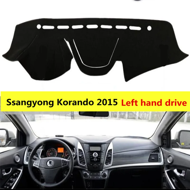 

TAIJS car dashboard cover mat for Ssangyong Korando 2015 Left hand drive Creative Auto dashboard pad for Ssangyong Korando