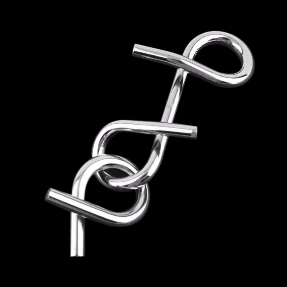 Hot! Interesting 8Pcs/Set Classic IQ Metal Puzzle Brain Teaser Disentanglement Wire Puzzles Game Toy for Children Kids New Sale