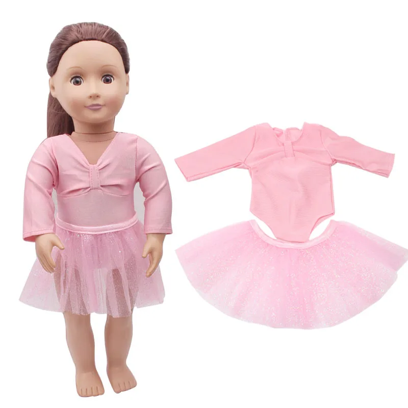 Кукольная одежда балетное платье розовое Танцы платье игрушки аксессуары подходят 18 дюймов девочка кукла и 43 см для ухода за ребенком для мам, детские куклы, c316
