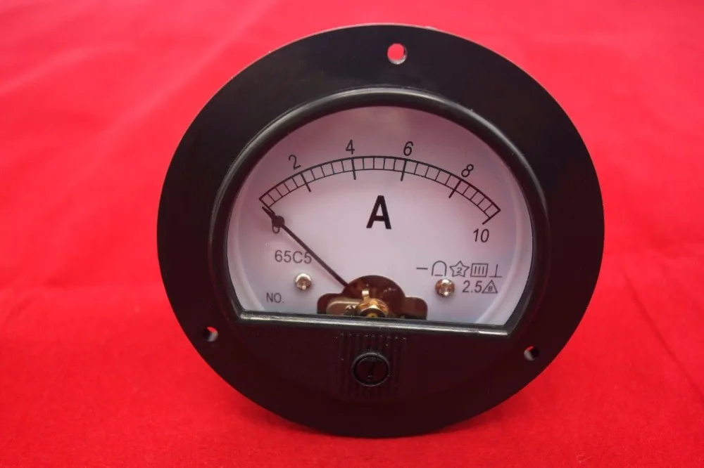 DC 0 10A Round Analog Ammeter Panel AMP Current Meter Dia. 90mm Direct
