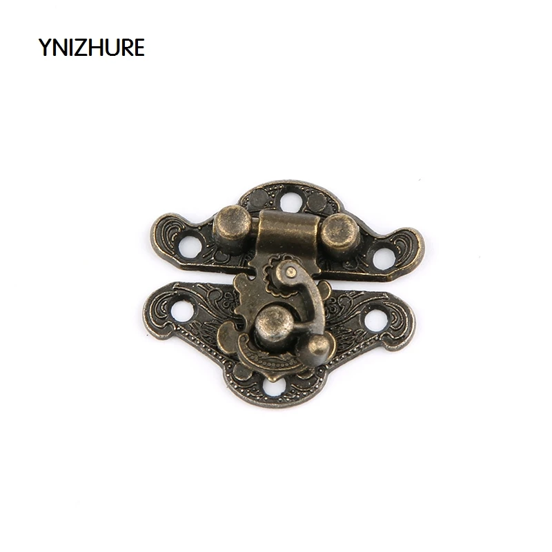 

50pcs 27*22mm Sale Jewelry Box Latches Special Small Box Packing Buckle Antique Wooden Gift Lock Alloy Latch Hook Locks