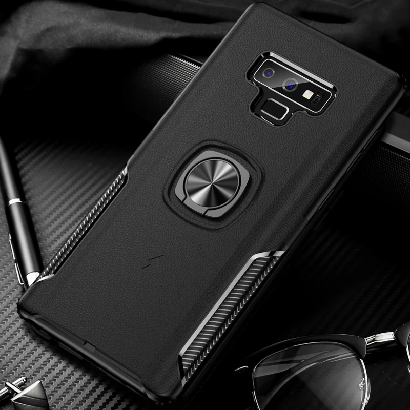 

For Samsung Galaxy Note 9 case Car Holder Stand Magnetic Bracket Stand Finger Ring Case Cover For Samsung Galaxy Note 9 Funda