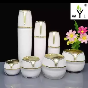 

10pcs/lot 10/15/30/50g white Acrylic eye/face cream jar 10/30/50/100ml DIY luxury empty cosmetic lotion packing container