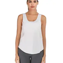 Женская летняя свободная Влагоотводящая легкая майка с ремешками