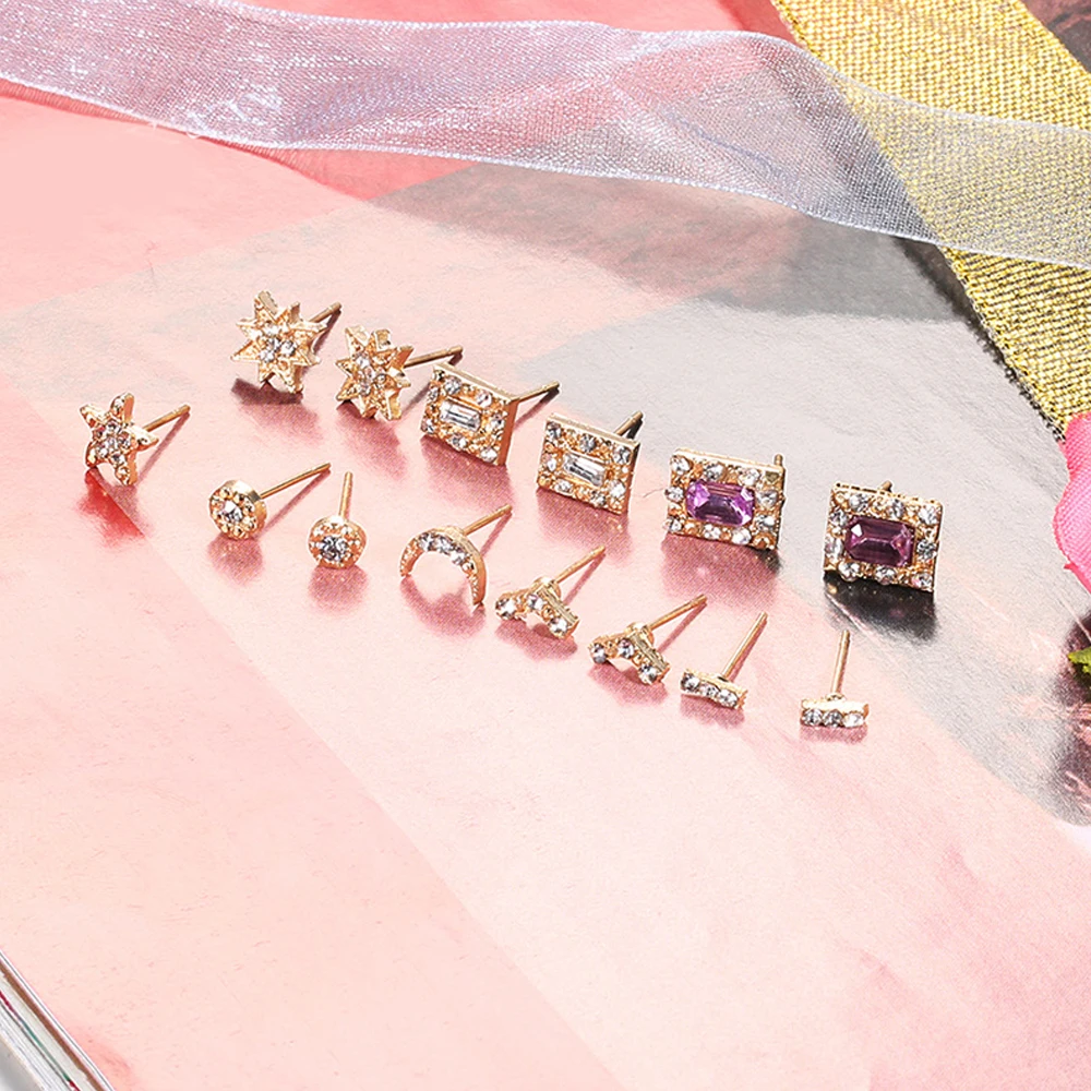 14-Pcs-Set-Women-Fashion-Star-Moon-Square-Round-Geometric-Crystal-Gold-Earrings-Set-Exquisite-Party (4)