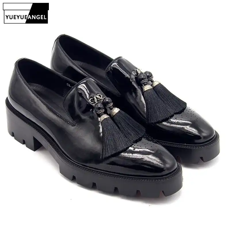 platform tassel loafers