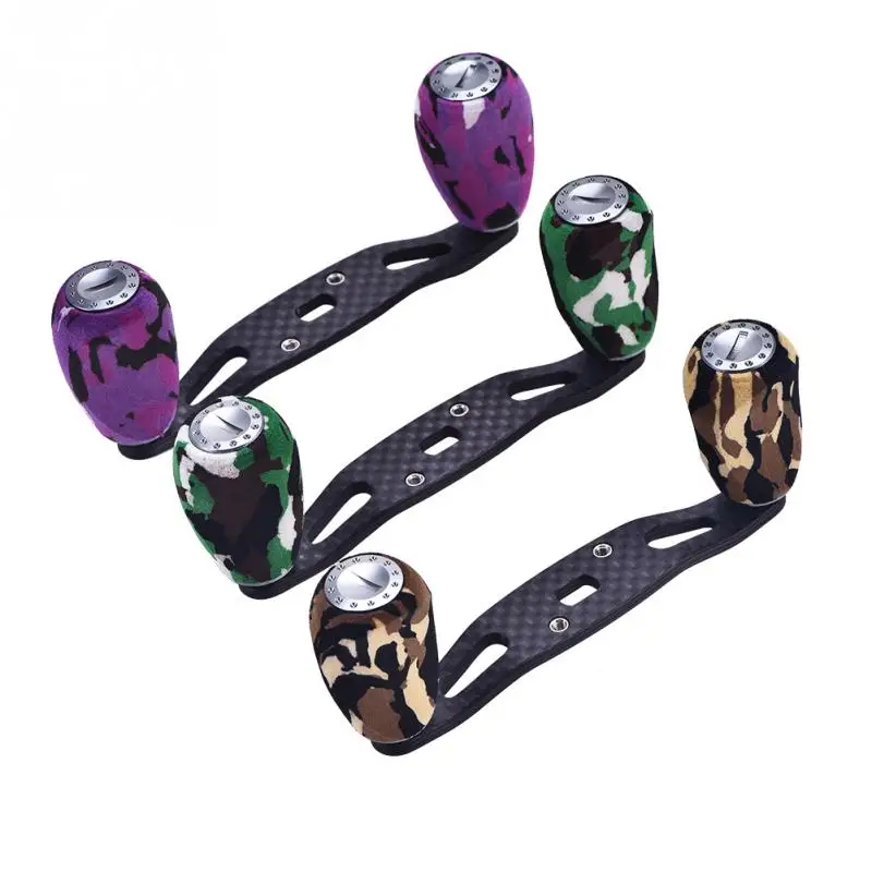 DEUKIO Carbon Fiber Fishing Reel Handle EVA Knob with Fittings For