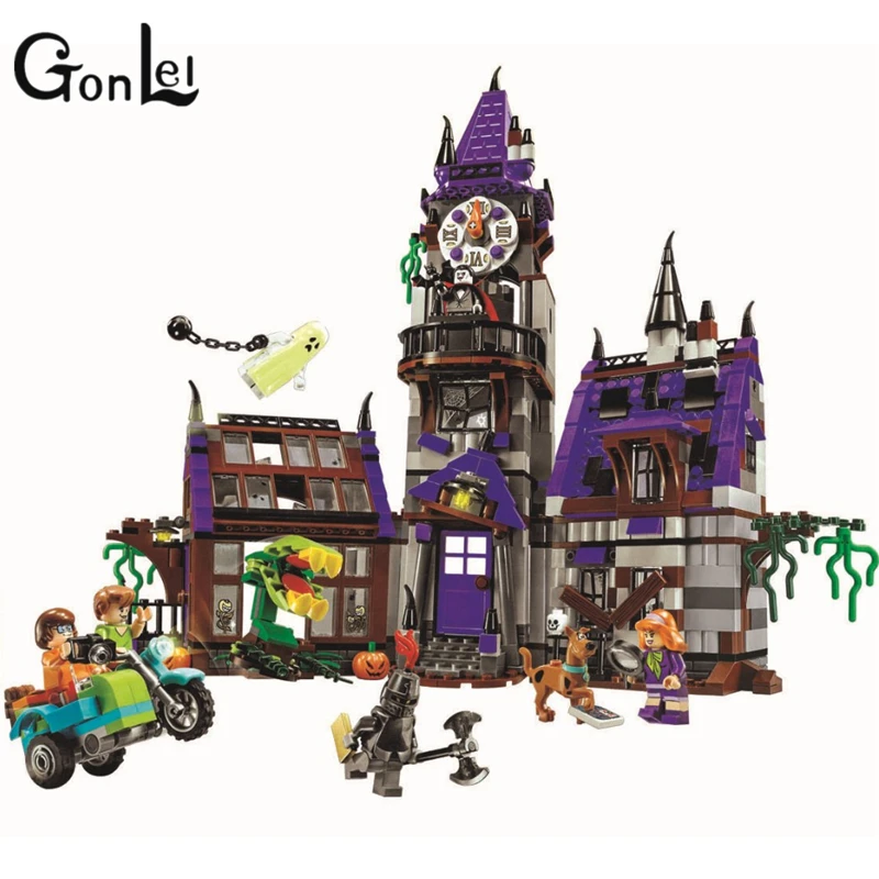 

GonLeI Bela 10432 860pcs Scooby Doo Mysterious Ghost House Building Block Toys Compatible Legoingly Any Blocks