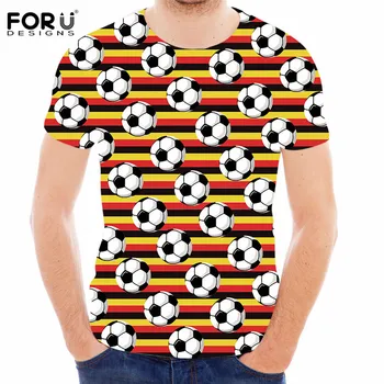 

FORUDESIGNS 3D Soccerly Printing Summer T Shirt for Men Casual O-neck Tee Shirt Male Breathable Short Sleeve T-shirt Clothing